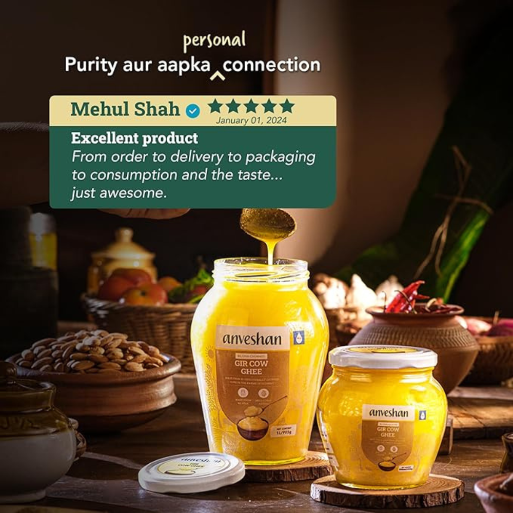 Anveshan A2 Gir Cow Ghee Bilona Method ( 1Liter )